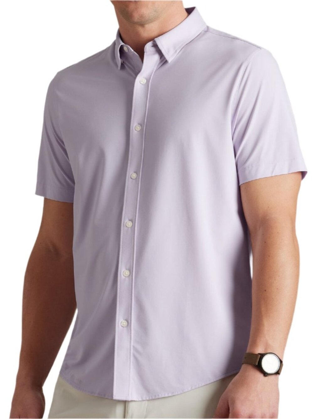 Rhone Lavender Dusk Short Sleeve Commuter Shirt Large